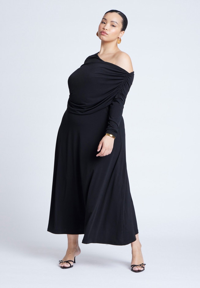 Knit Shirred Dress image number 1