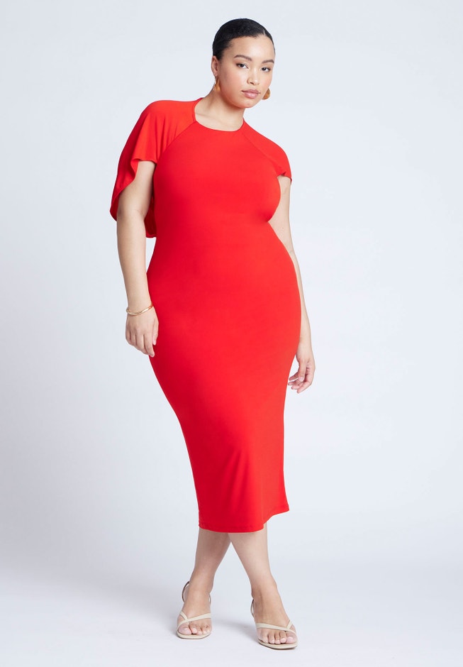 Cutout Back Midi Dress image number 2