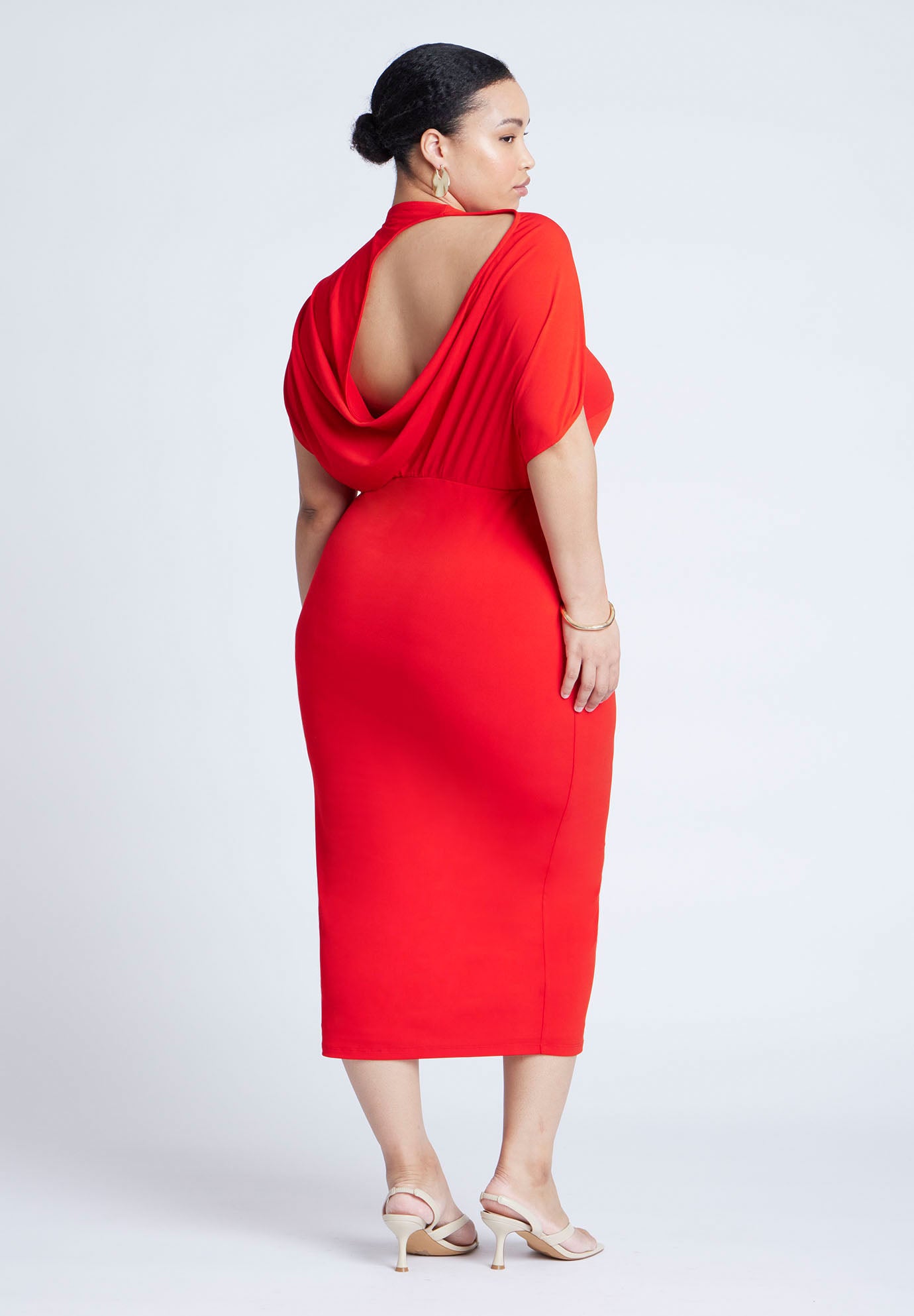 Cutout Back Midi Dress image number 3