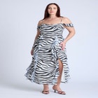 Printed Zebra Dress image number null