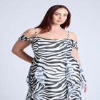 Printed Zebra Dress image number null