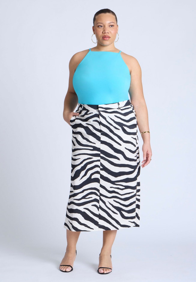 Printed Midi Skirt image number null