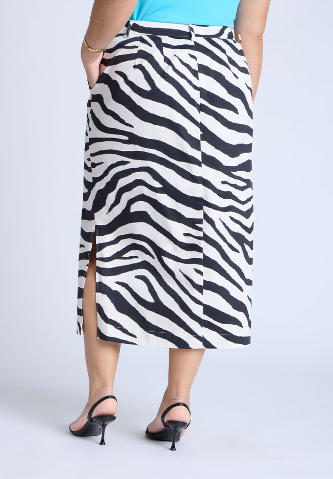 Printed Midi Skirt image number null