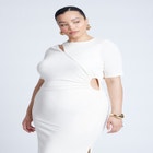 Cutout Detail Knit Maxi Dress image number null