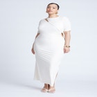 Cutout Detail Knit Maxi Dress image number null