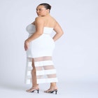 Sheer Panel Maxi Dress image number null