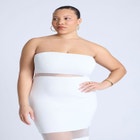 Sheer Panel Maxi Dress image number null