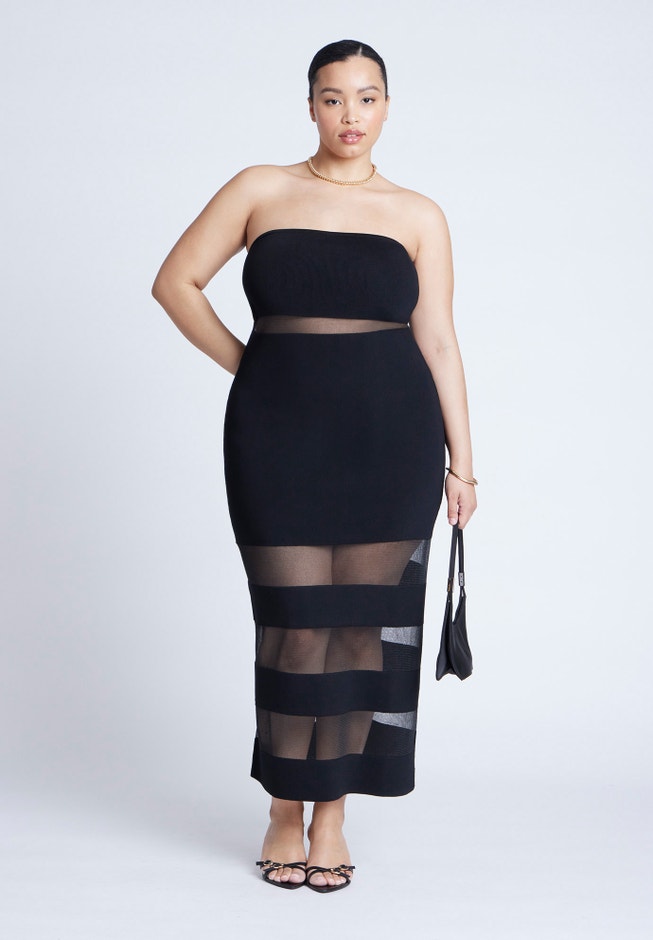 Sheer Panel Maxi Dress image number 2