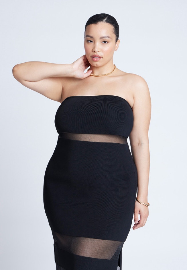Sheer Panel Maxi Dress image number 3