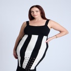  Sweater Stripe Dress image number null