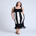  Sweater Stripe Dress image number null