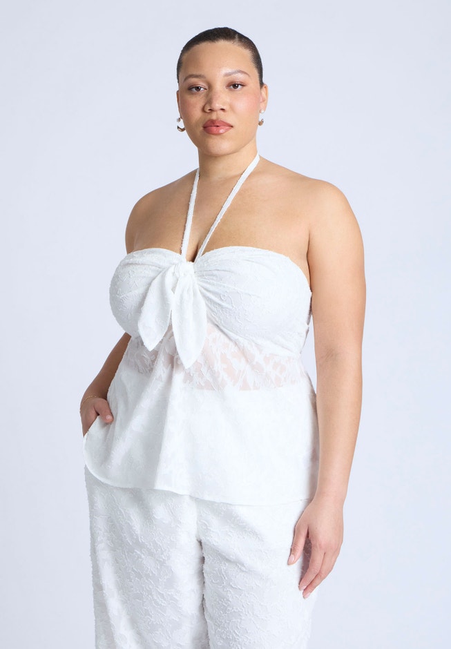Neck-Tie Halter Top image number 0