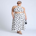 Shirred Wrap Crop Top image number null