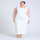 Linen Blend Column Skirt  image number null