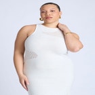 Sweater Dress With Open Stitch & Cutouts image number null