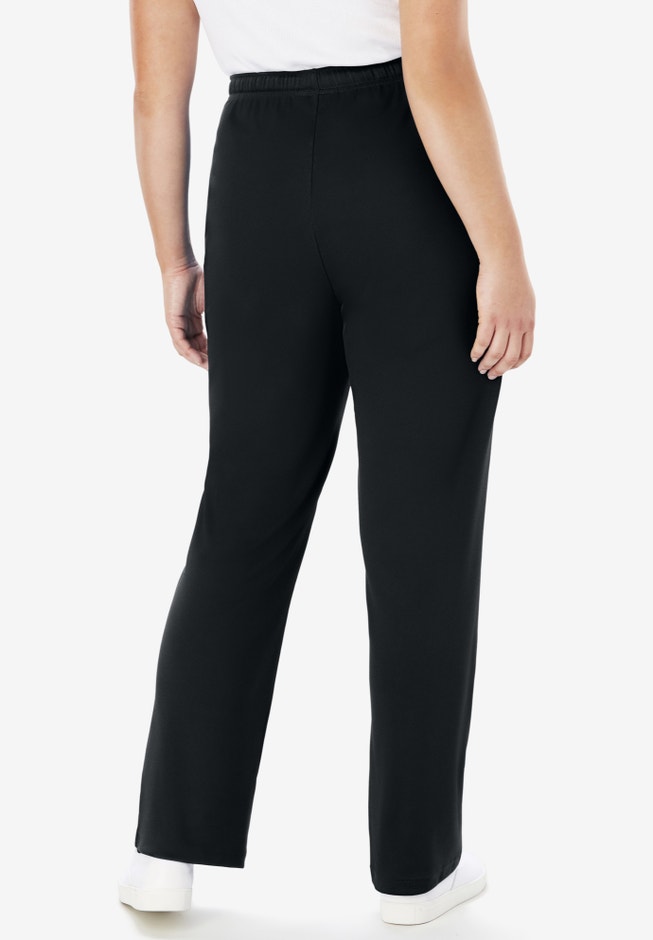 Sport Knit Straight-Leg Pull-On Pants image number 2