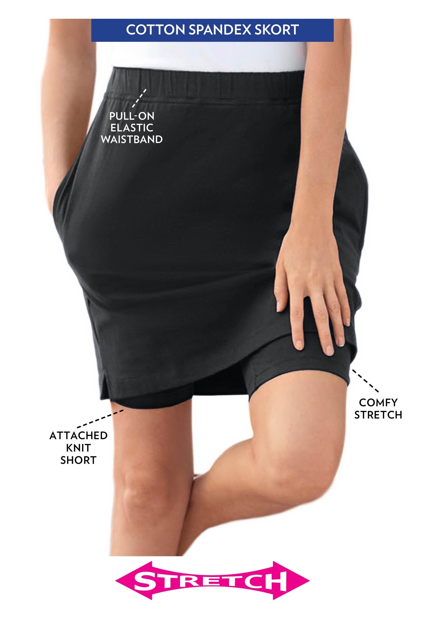 Stretch Cotton Skort image number 0