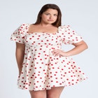 Puff Sleeve Mini Dress image number null