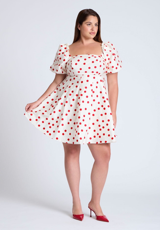 Puff Sleeve Mini Dress image number null