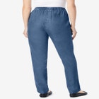7-Day Straight-Leg Elastic-Waist Cotton Denim Pant image number null