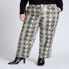 Snake Faux Leather Straight Leg Pant image number null