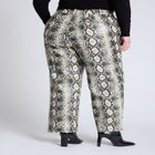 Snake Faux Leather Straight Leg Pant image number null