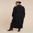 Collared Maxi Shirt Dress image number null