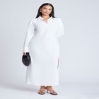 Collared Maxi Shirt Dress image number null
