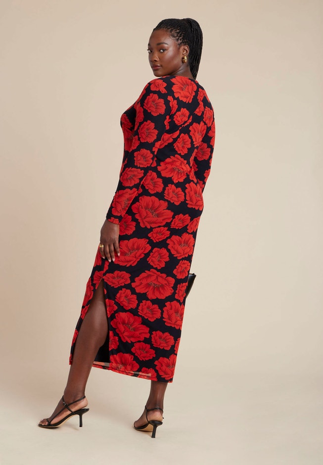 Shoulder Detail Mesh Dress image number null
