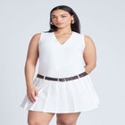 Pleated Mini Dress With Belt image number null