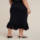 Fringe Hem Sweater Skirt image number 2