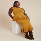 Fringe Hem Sweater Skirt image number null