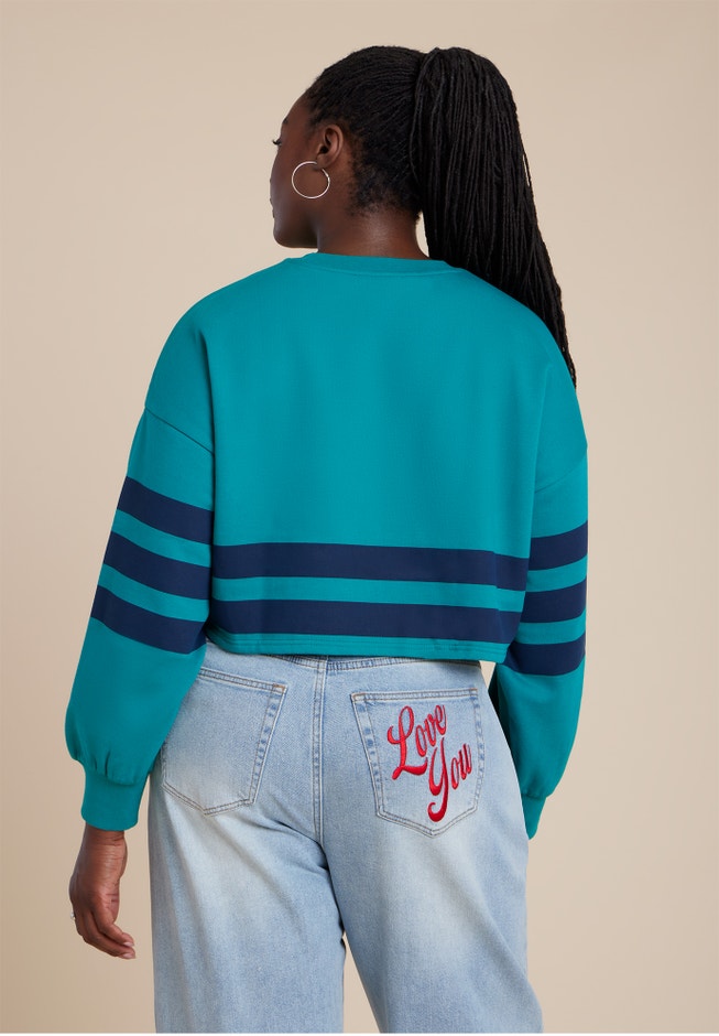 Boxy Cropped Sweatshirt image number null