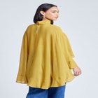 Ruffle Detail Asym Cape image number null