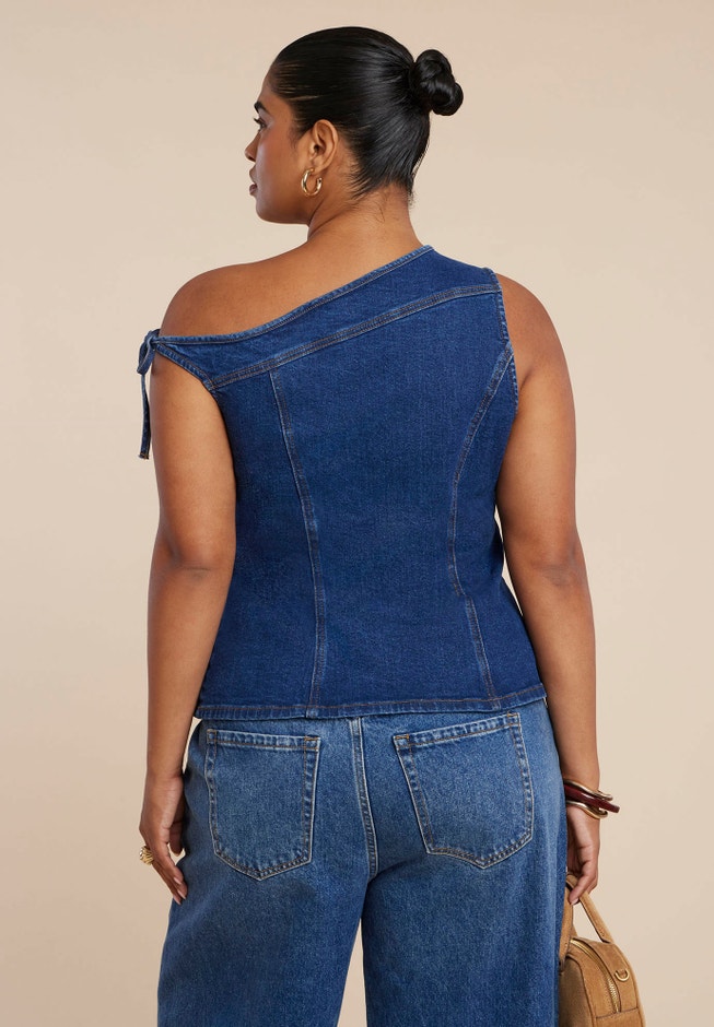 Asym Denim Top image number null
