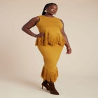 Fringe Hem Sweater Top image number null