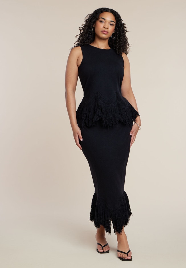Fringe Hem Sweater Top image number 2