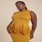Fringe Hem Sweater Top image number null