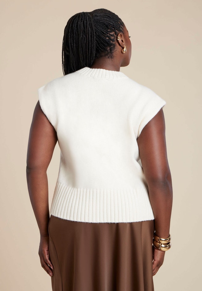 Colorblock Sweater Vest image number null