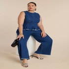 Wide Leg Comfort Stretch Jean image number null