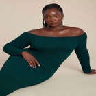 Off Shoulder Textured Dress image number null