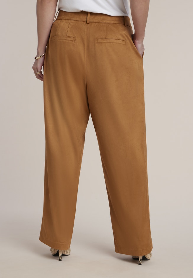 Faux Suede Wide-Leg Pant image number 1