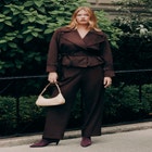 Faux Suede Wide Leg Pant image number null