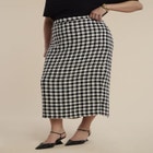 Houndstooth Column Maxi Skirt image number null