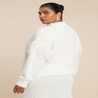 Shoulder Fringe Detail Sweater image number null