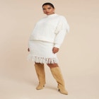 Shoulder Fringe Detail Sweater image number null