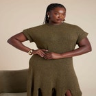 Lurex Sweater Dress W Fringes image number null