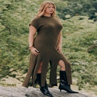 Lurex Sweater Dress W Fringes image number null