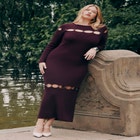 Beaded Cutout Sweater Dress image number null