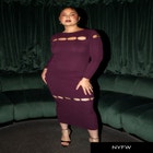 Beaded Cutout Sweater Dress image number null